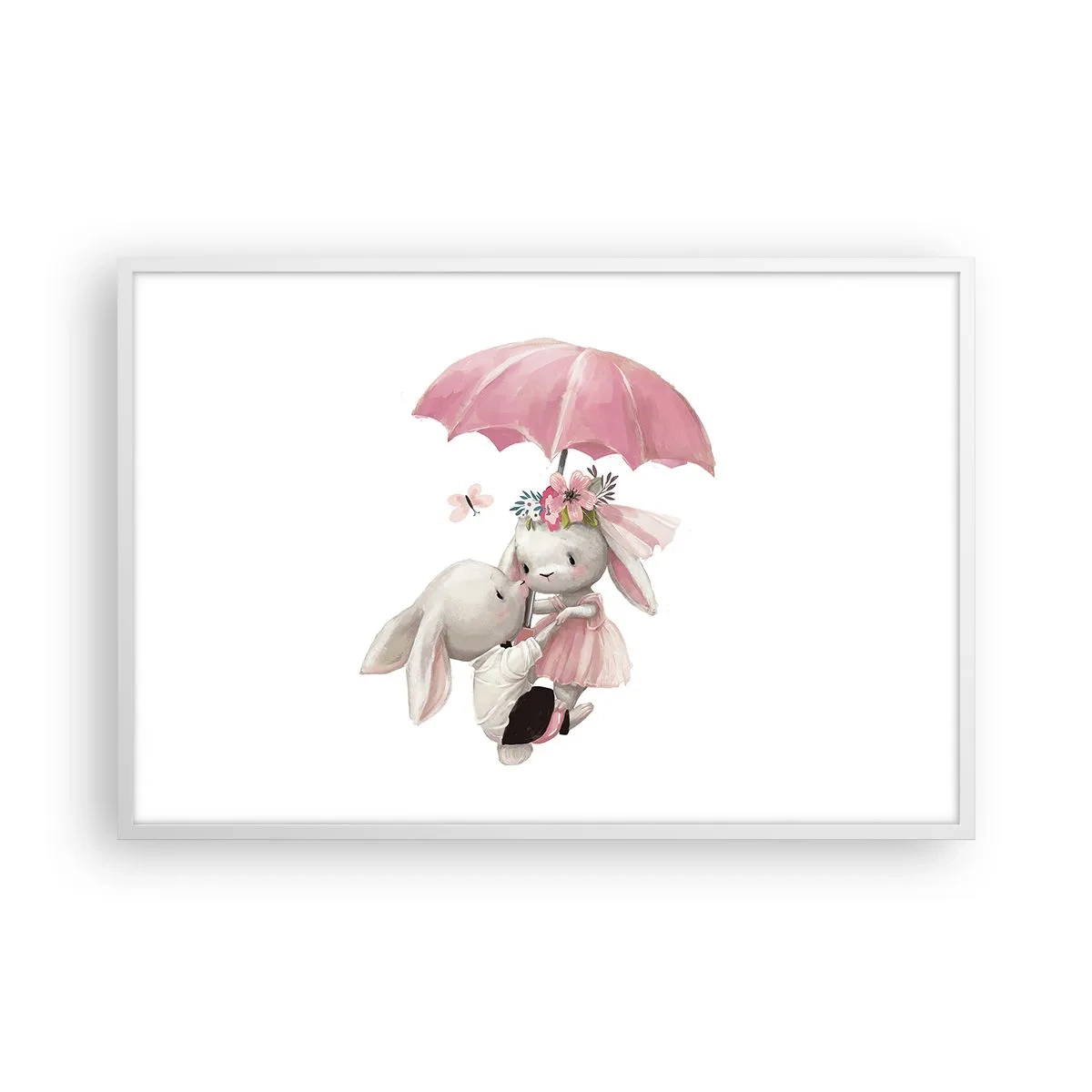 Pôster em moldura branca - Isso é amor - 91x61 cm