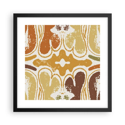 Pôster com moldura preta - Abstração sentimental - 40x40 cm