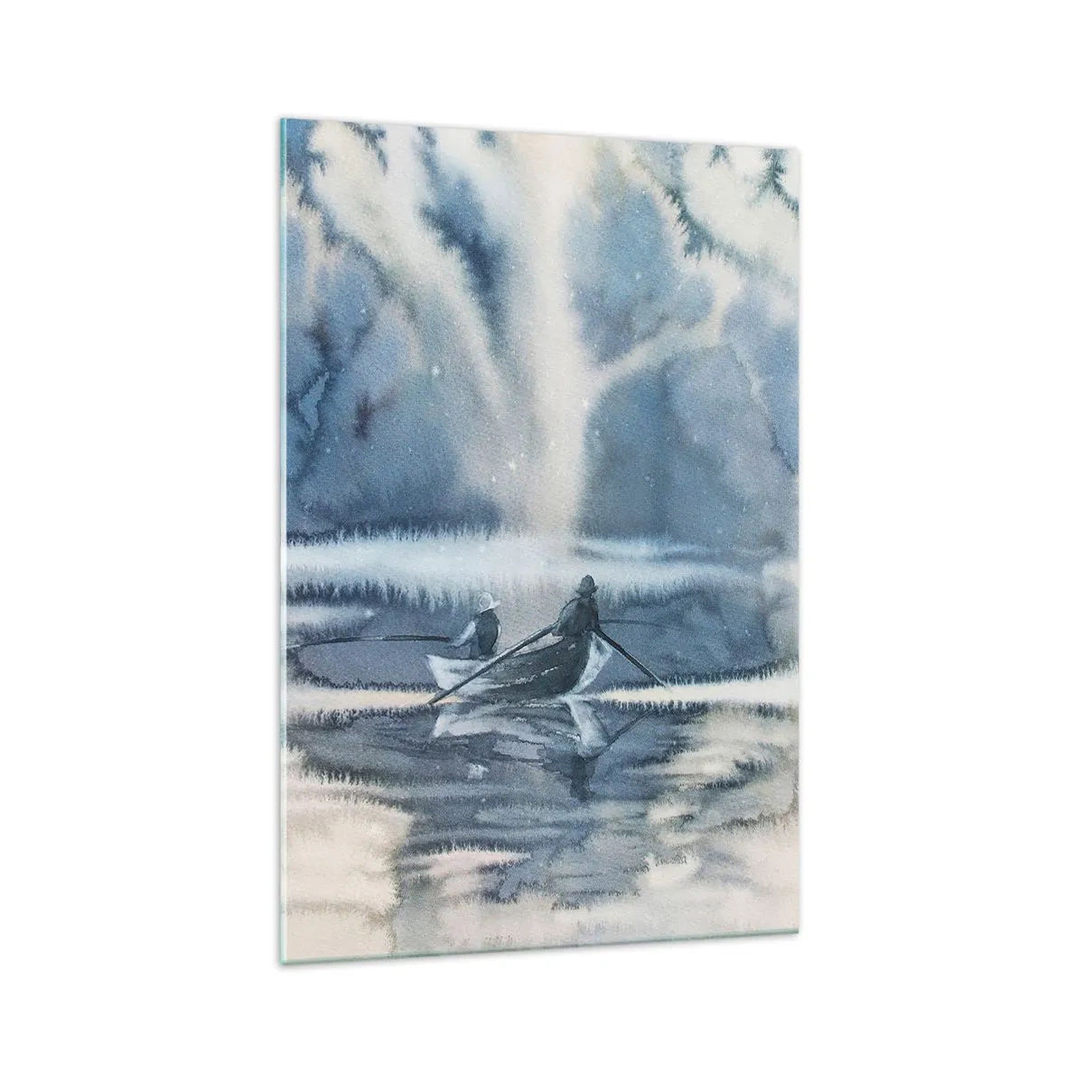 Quadro em vidro - Pescadores no seu paraíso - 70x100 cm