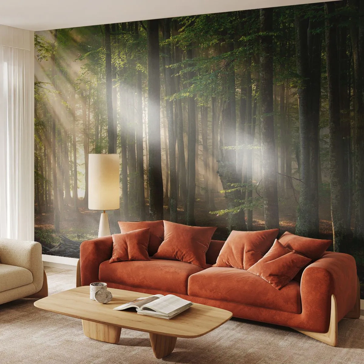 Papel de parede personalizado Standard Eco - Radiante em uma manhã de primavera - Paisagem, Floresta, Parque
