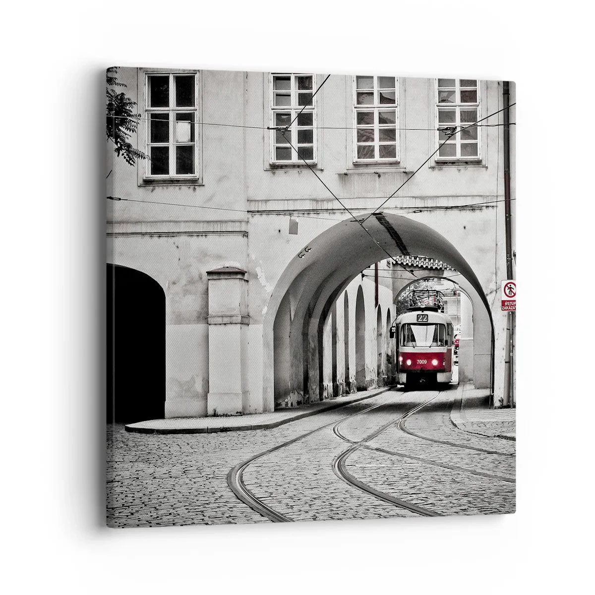 Quadro em tela - Através do labirinto urbano - 40x40 cm