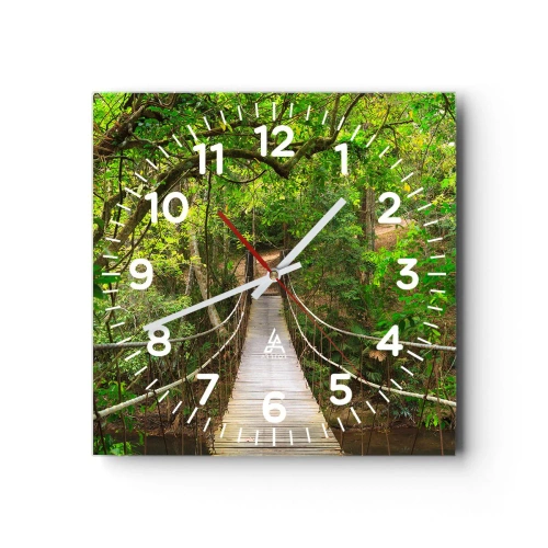 Relógio de parede - Relógio em vidro - Porque há uma videira a crescer no jardim - 40x40 cm