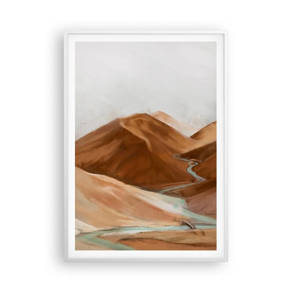 Pôster em moldura branca - Para a fonte - 70x100 cm