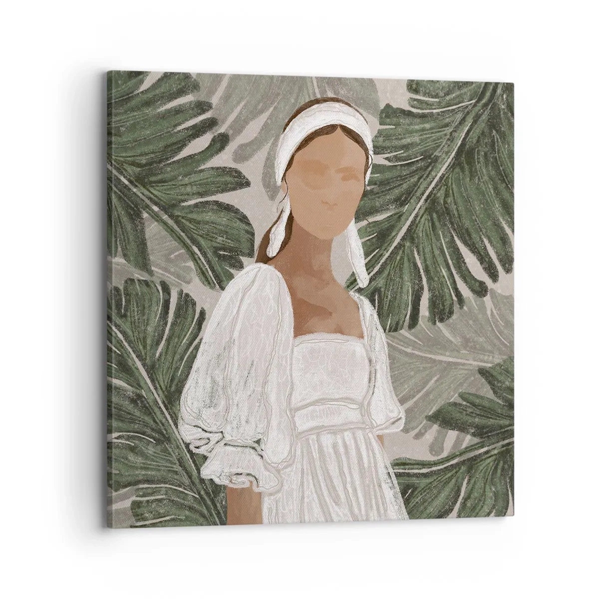 Quadro em tela - Retrato exótico - 70x70 cm