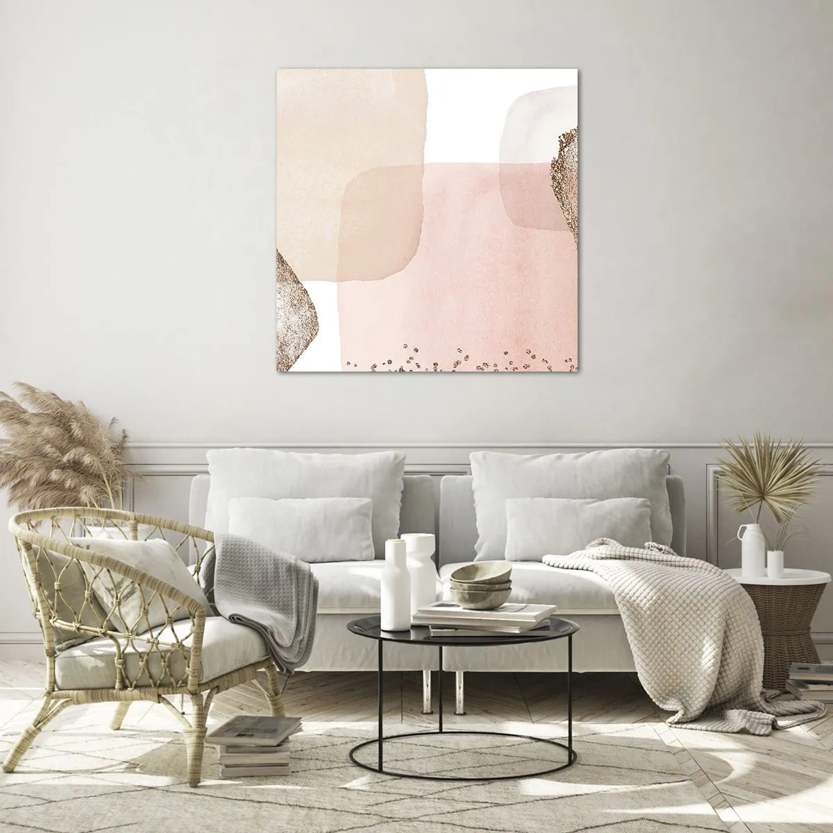Quadro em vidro - Olhar através da cor - 70x70 cm