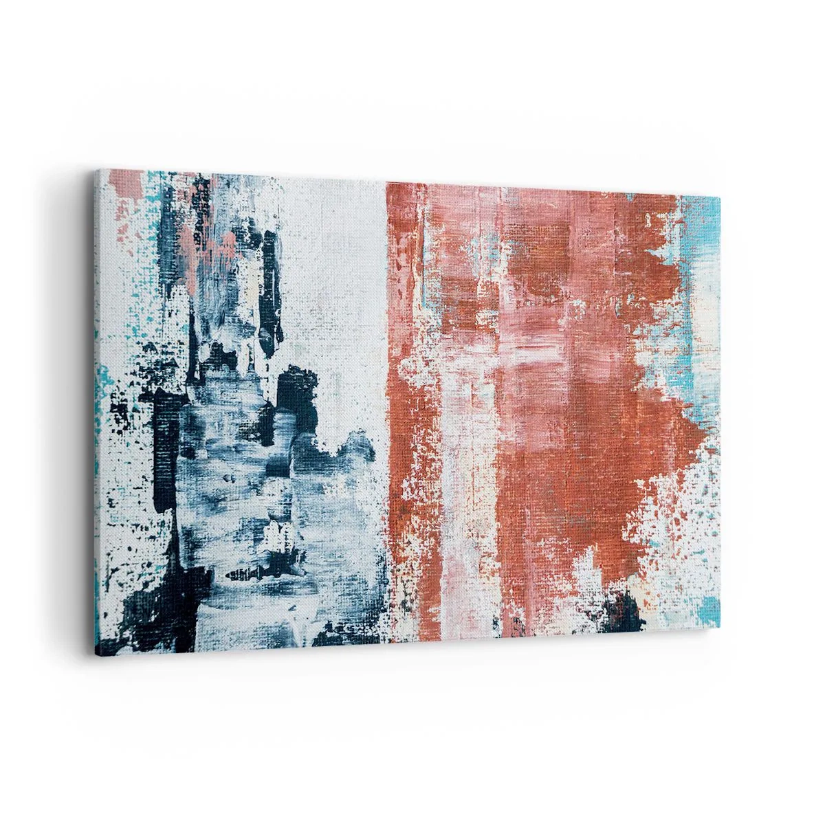 Quadro em tela - Meio a meio abstrato - 120x80 cm