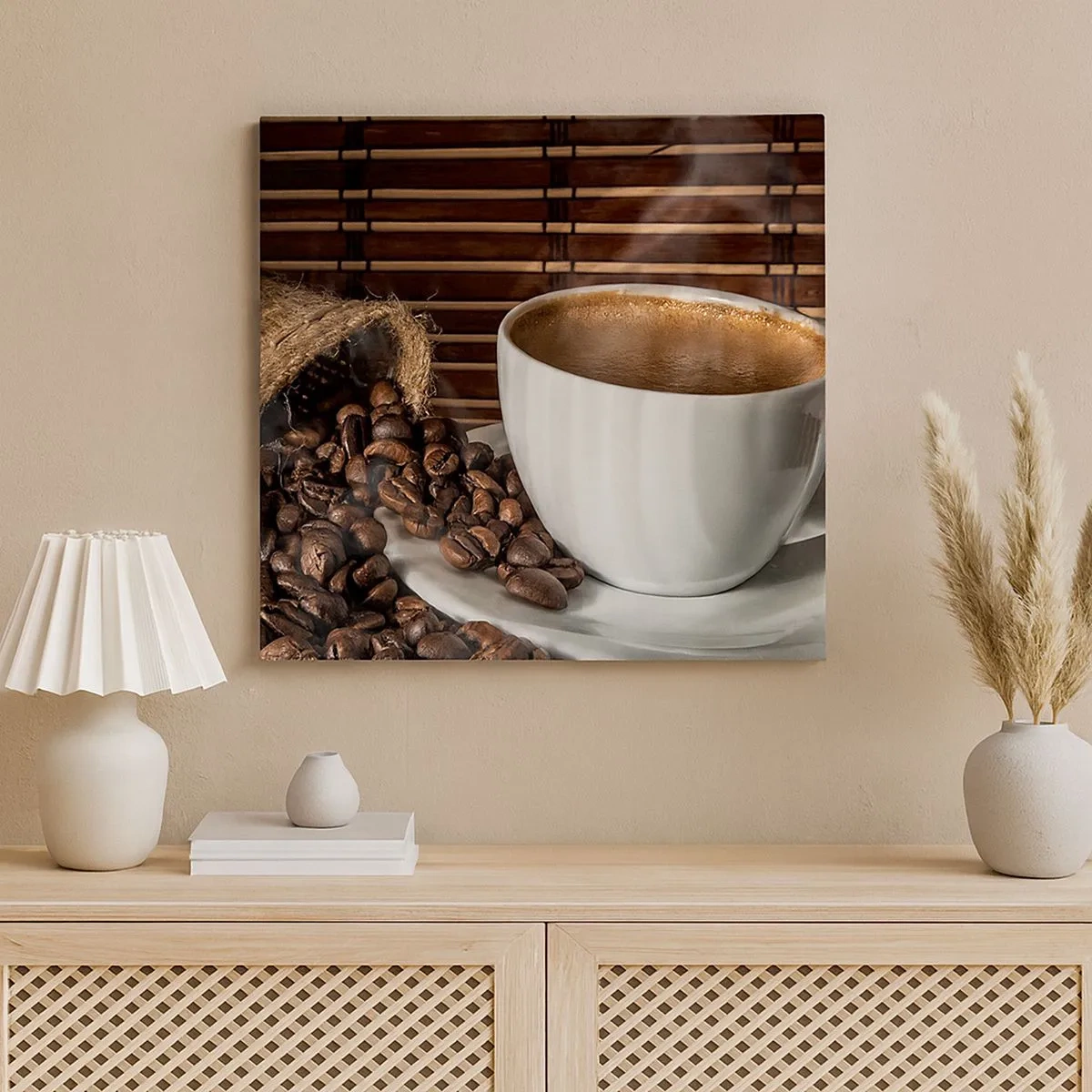 Quadro em tela - A escuridão do carvão, a transparência do âmbar - 30x30 cm