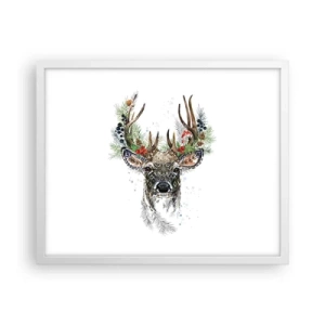 Pôster em moldura branca - Num manto festivo - 50x40 cm