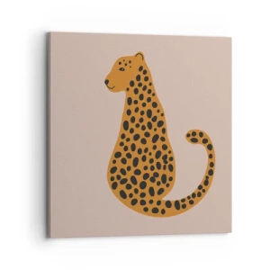 Quadro em tela - A estampa de leopardo está na moda - 70x70 cm