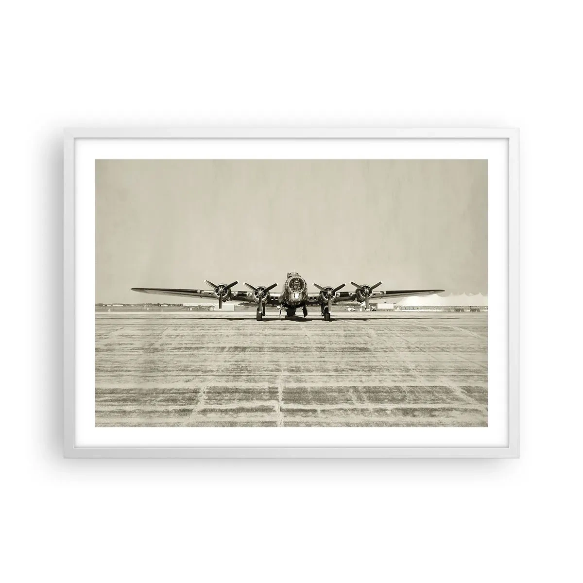 Pôster em moldura branca - Pronto como sempre - 70x50 cm