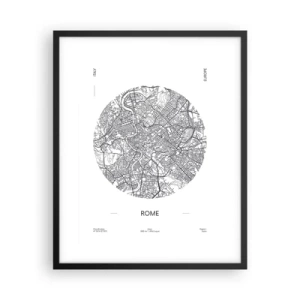 Pôster com moldura preta - Anatomia de Roma - 40x50 cm