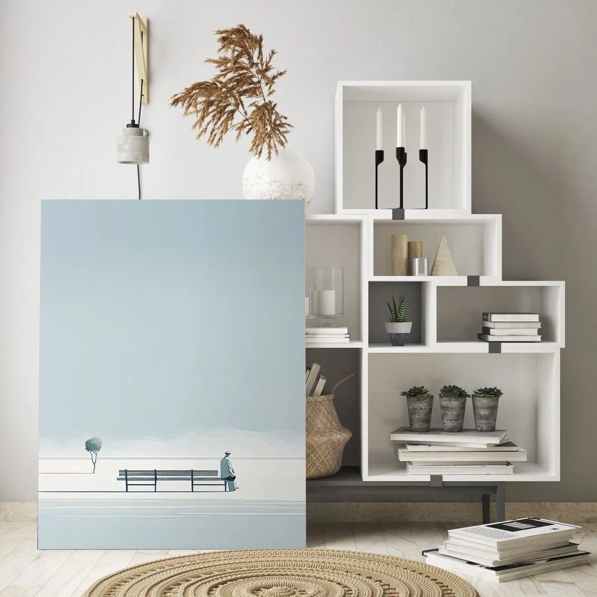 Quadro em vidro - Sim, estou esperando. - 50x70 cm