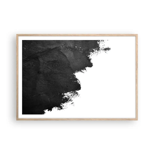 Pôster com moldura de carvalho claro - Elementos: terra - 100x70 cm