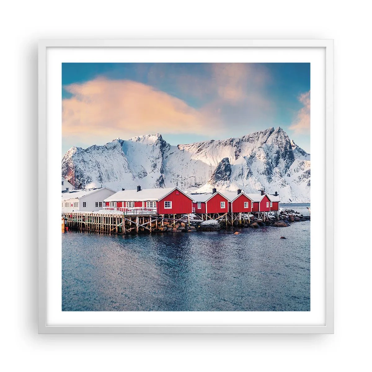 Pôster em moldura branca - Refpugio do Norte - 60x60 cm