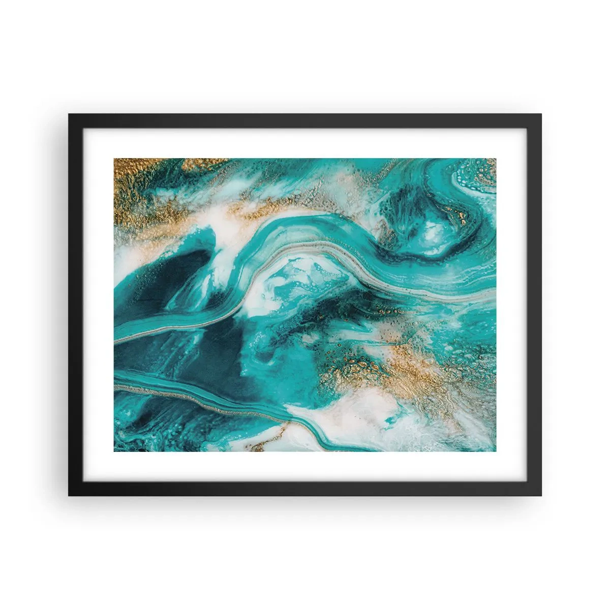 Pôster com moldura preta - Rio do Ouro - 50x40 cm