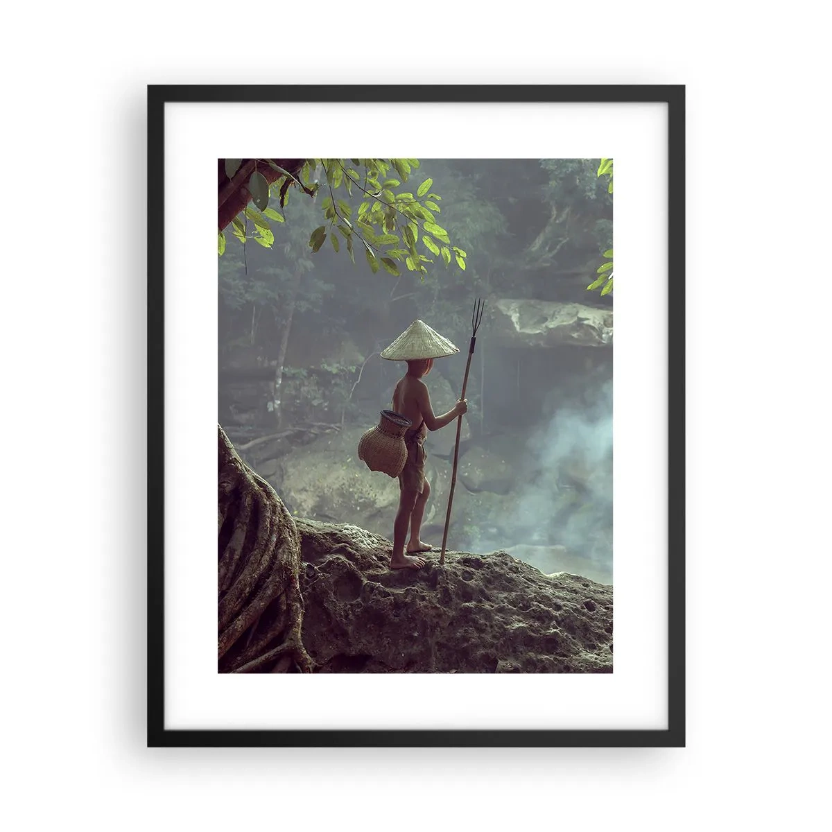 Pôster com moldura preta - Amigo da natureza - 40x50 cm