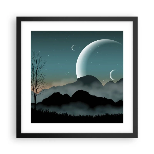 Pôster com moldura preta - Carnaval de uma noite estrelada - 40x40 cm