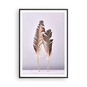 Pôster com moldura preta - Contra o nada - 70x100 cm