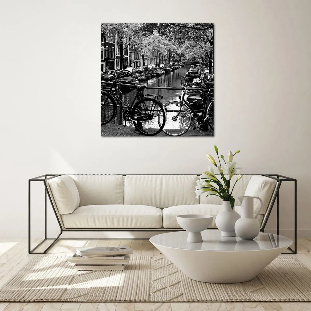 Quadro em vidro - Vista muito holandesa - 70x70 cm