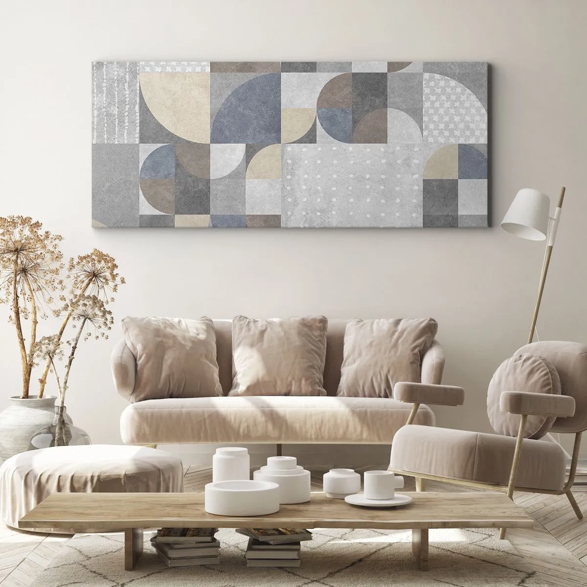 Quadro em tela - Fantasia cerâmica - 100x40 cm