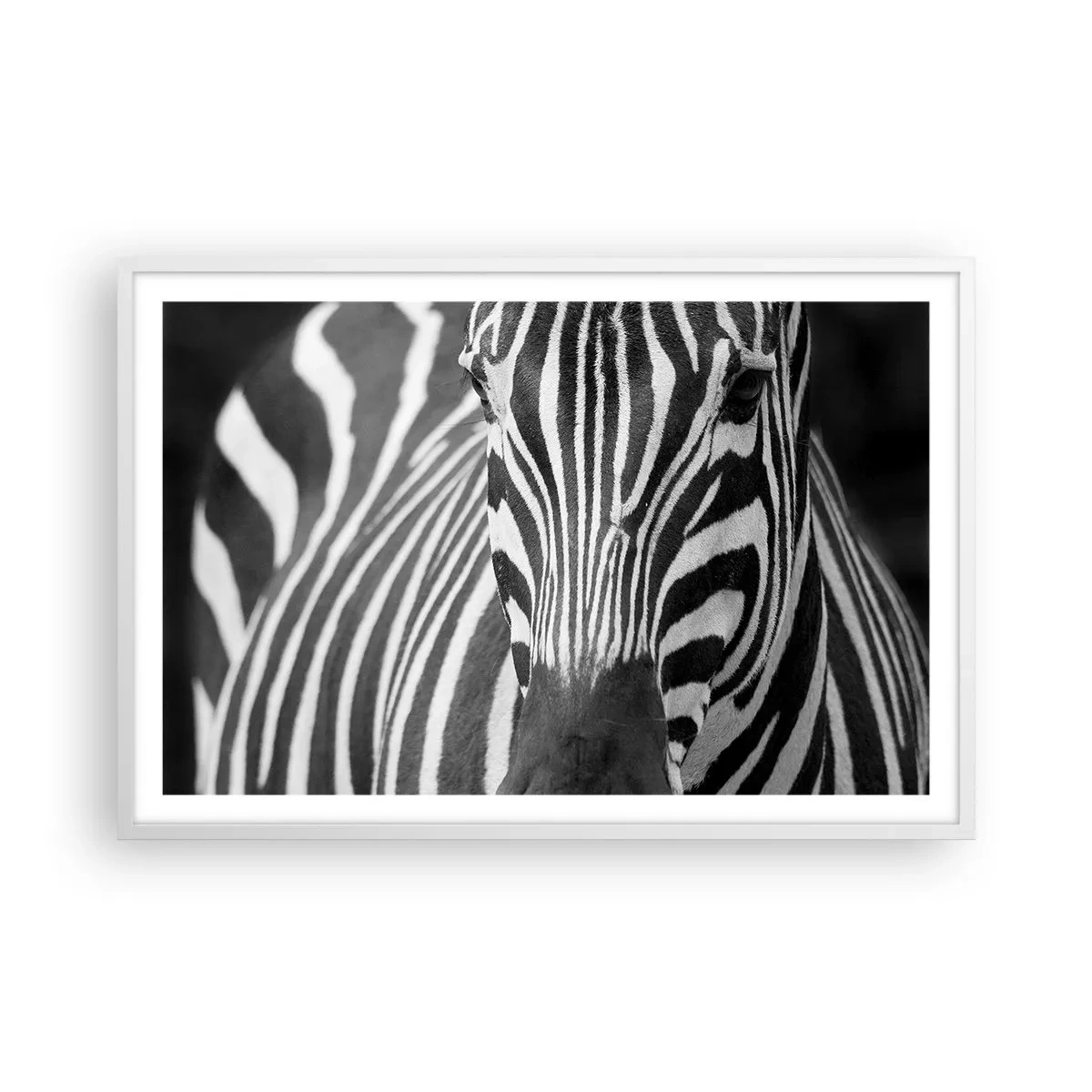 Pôster em moldura branca - O mundo é preto e branco - 91x61 cm