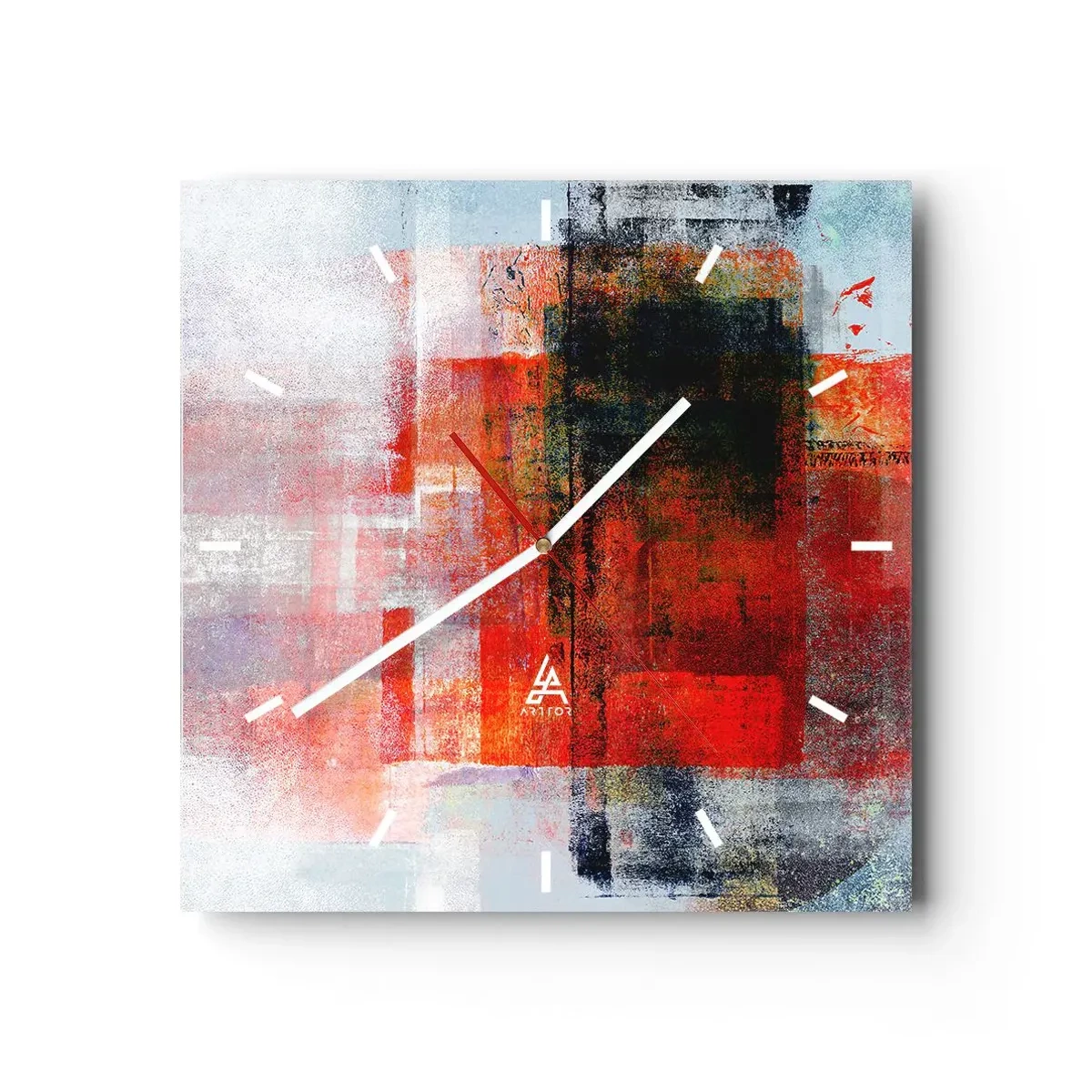 Relógio de parede - Relógio em vidro - A composição brilha - 30x30 cm