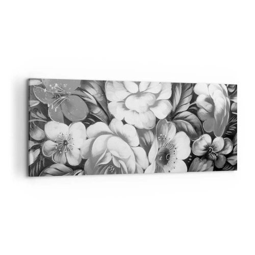 Quadro em tela - A beleza em cinza - 100x40 cm