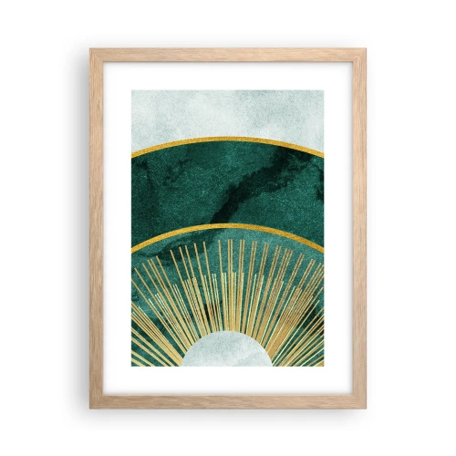 Pôster com moldura de carvalho claro - Outro sistema solar - 30x40 cm