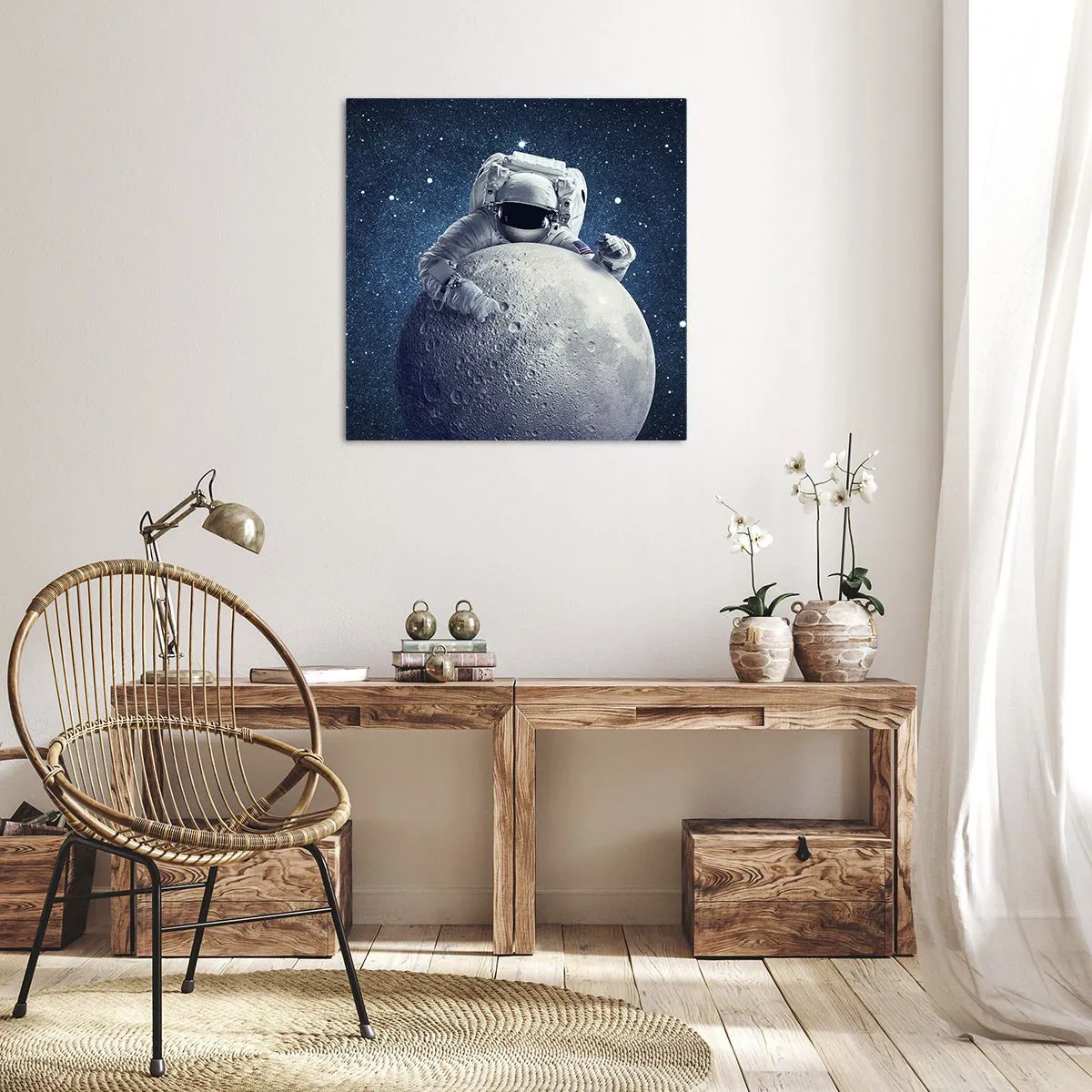 Quadro em tela - Coringa do espaço - 30x30 cm
