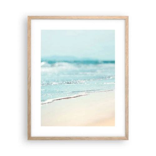 Pôster com moldura de carvalho claro - Calor e ruído - 40x50 cm