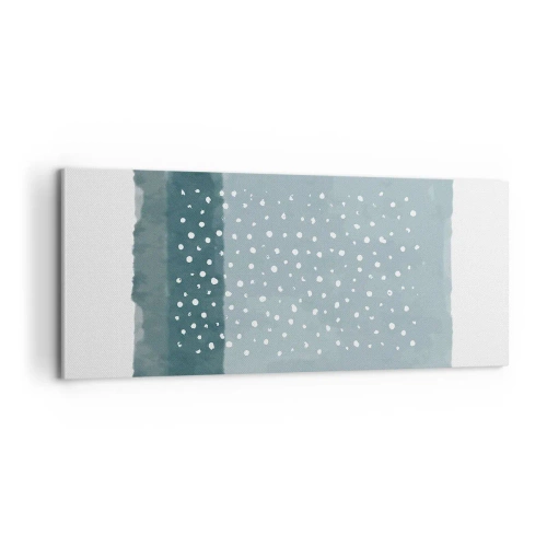 Quadro em tela - Cultivado em azul - 100x40 cm