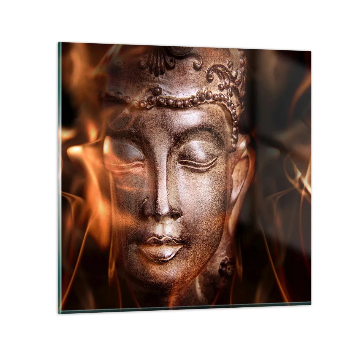 Quadro em vidro - Só existe o aqui e agora - 60x60 cm