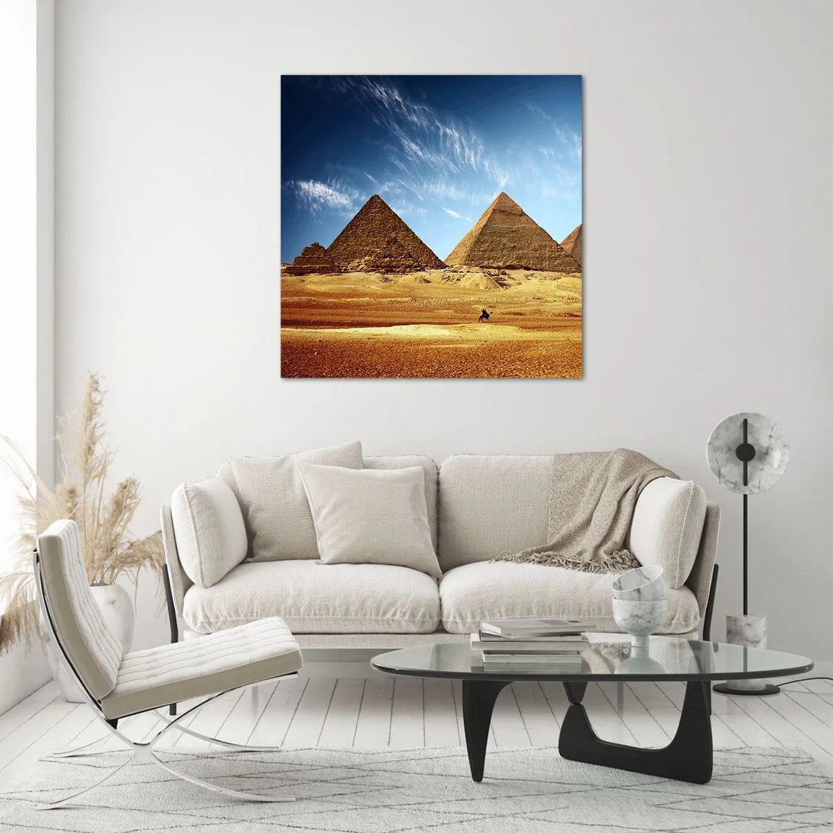 Quadro em vidro - 40 séculos vos contemplam - 70x70 cm