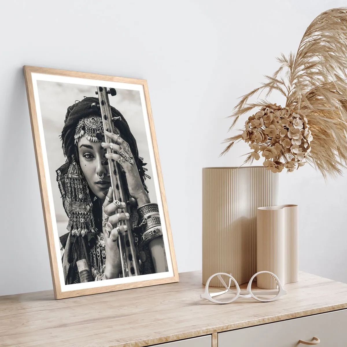 Pôster com moldura de carvalho claro - A própria música oriental - 30x40 cm
