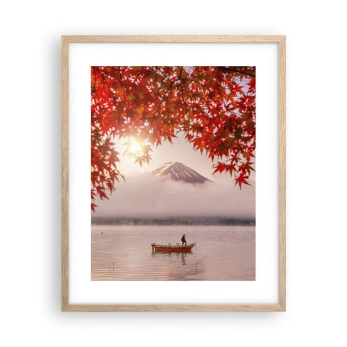 Pôster com moldura de carvalho claro - No clima japonês - 40x50 cm