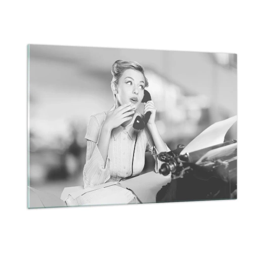 Quadro em vidro - Olá, estes são os anos 50. - 120x80 cm