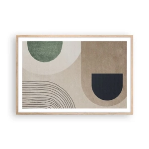 Pôster com moldura de carvalho claro - A gentileza do oval - 91x61 cm
