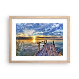 Pôster com moldura de carvalho claro - O vento descansa - 40x30 cm