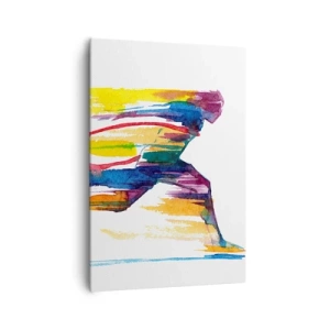 Quadro em tela - Correndo pelo arco-íris - 70x100 cm