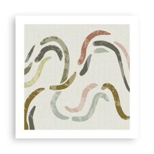 Pôster - Uma alegre dança de abstração - 50x50 cm