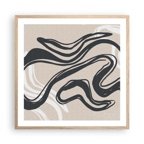 Pôster com moldura de carvalho claro - Expressão multiplicada - 60x60 cm