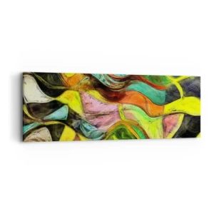 Quadro em tela - O movimento é vida - 90x30 cm