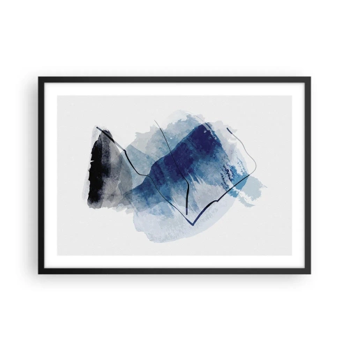 Pôster com moldura preta - Iceberg - 70x50 cm
