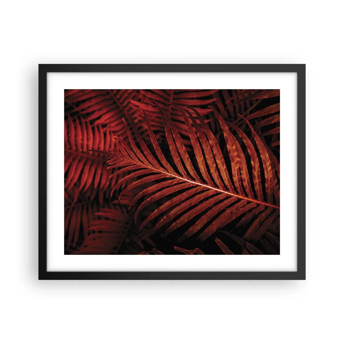 Pôster com moldura preta - O calor da vida - 50x40 cm