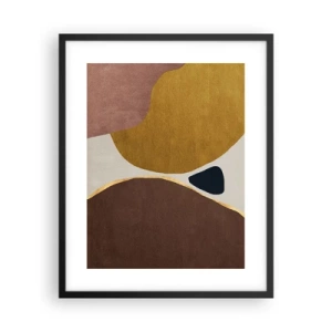 Pôster com moldura preta - Abstração – um lugar no espaço - 40x50 cm