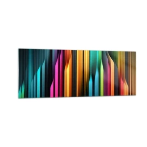 Quadro em vidro - Um órgão de luz - 140x50 cm