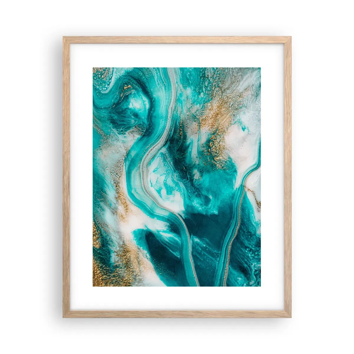 Pôster com moldura de carvalho claro - Rio do Ouro - 40x50 cm