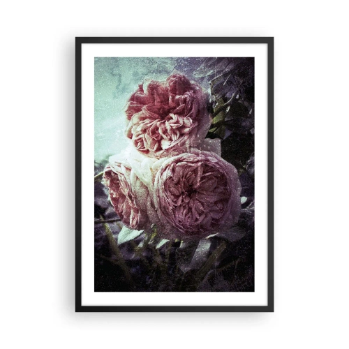 Pôster com moldura preta - Em um ambiente romântico - 50x70cm - Em uma atmosfera romântica - Decoração de parede moderna para a sala de estar e quarto ARTTOR