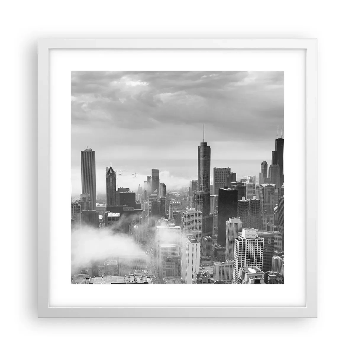 Pôster em moldura branca - Paisagem americana - 40x40 cm