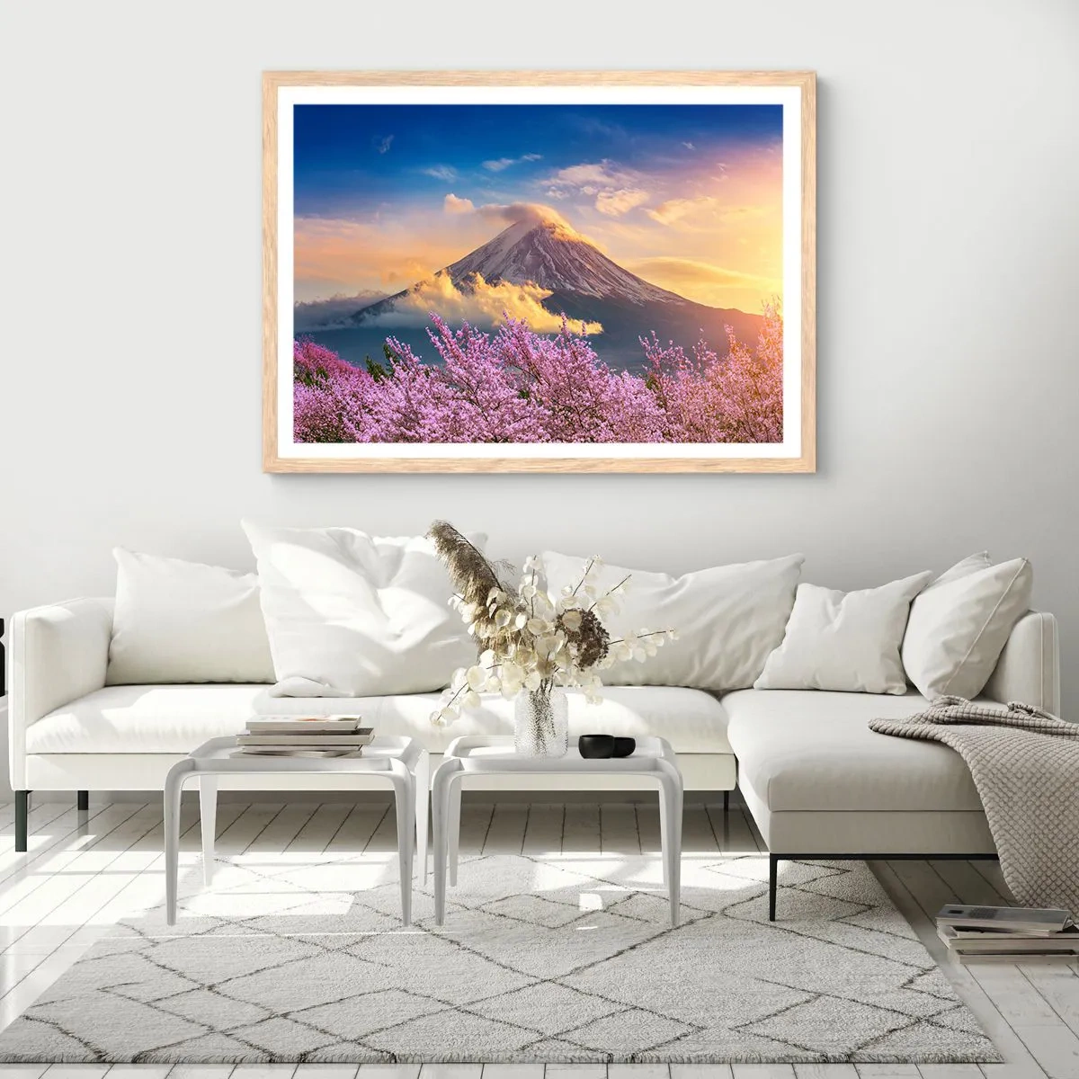 Pôster com moldura de carvalho claro - Santidade japonesa - 100x70 cm